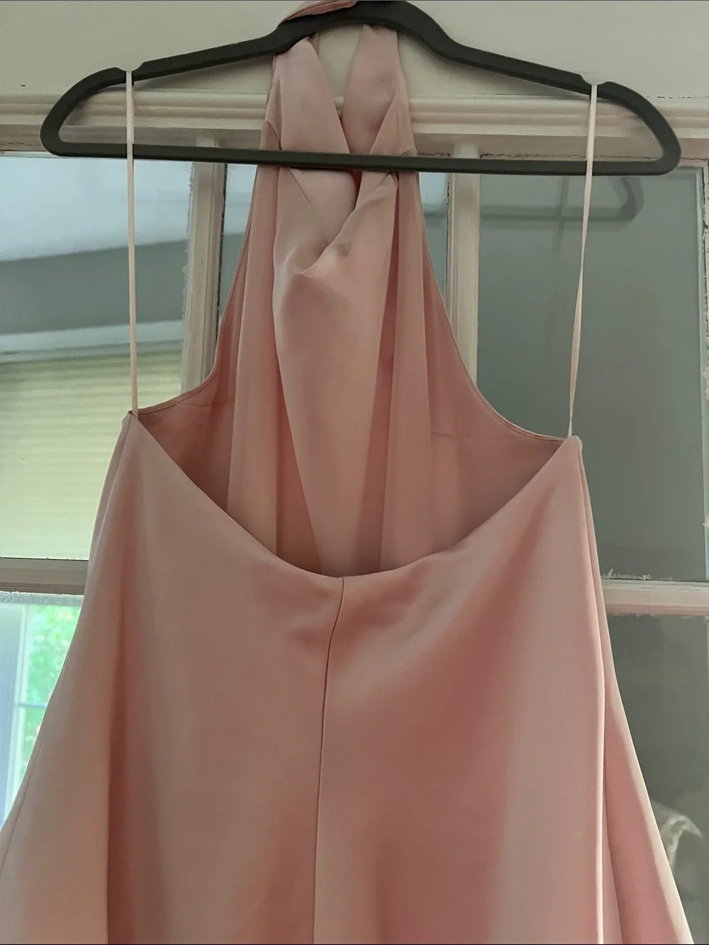 Zara Pink Halter Top with Gold Sequin Asymmetric Skirt